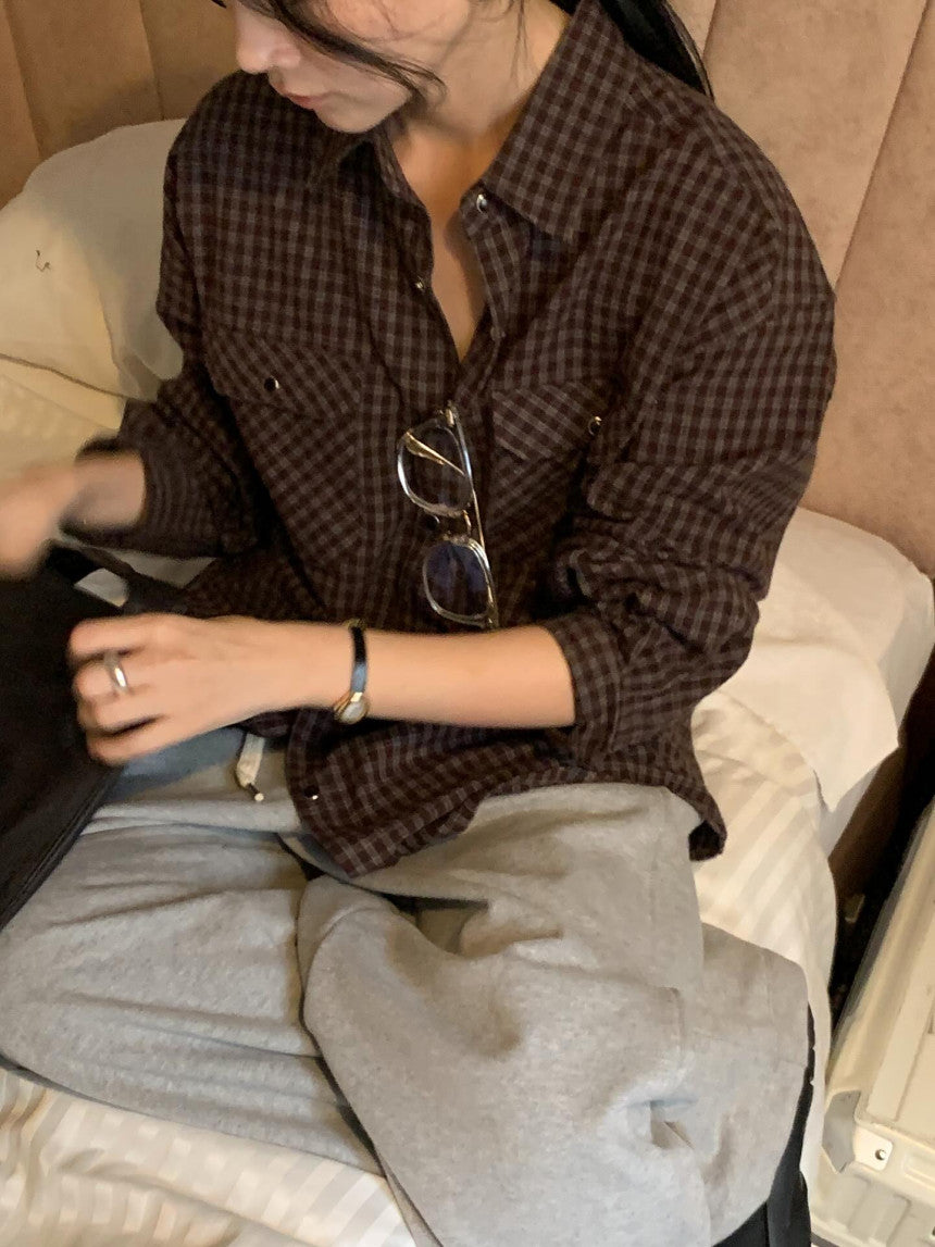 Jade check shirt-3col