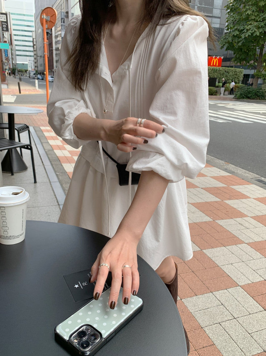 girlish pintuck onepiece-2col