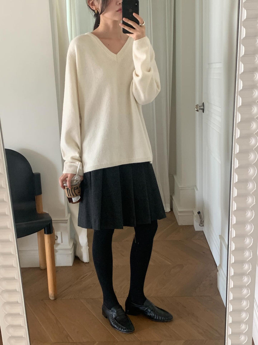 Cashmere airy knit-5col