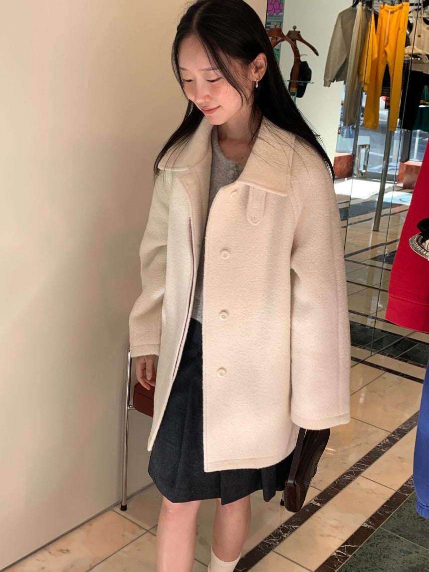 Carry half baby alpaca coat-3col