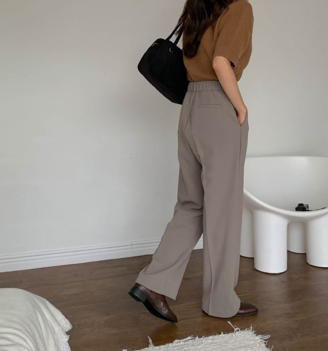 backbanding semi-wide gimo slacks-3col/ショート丈あり