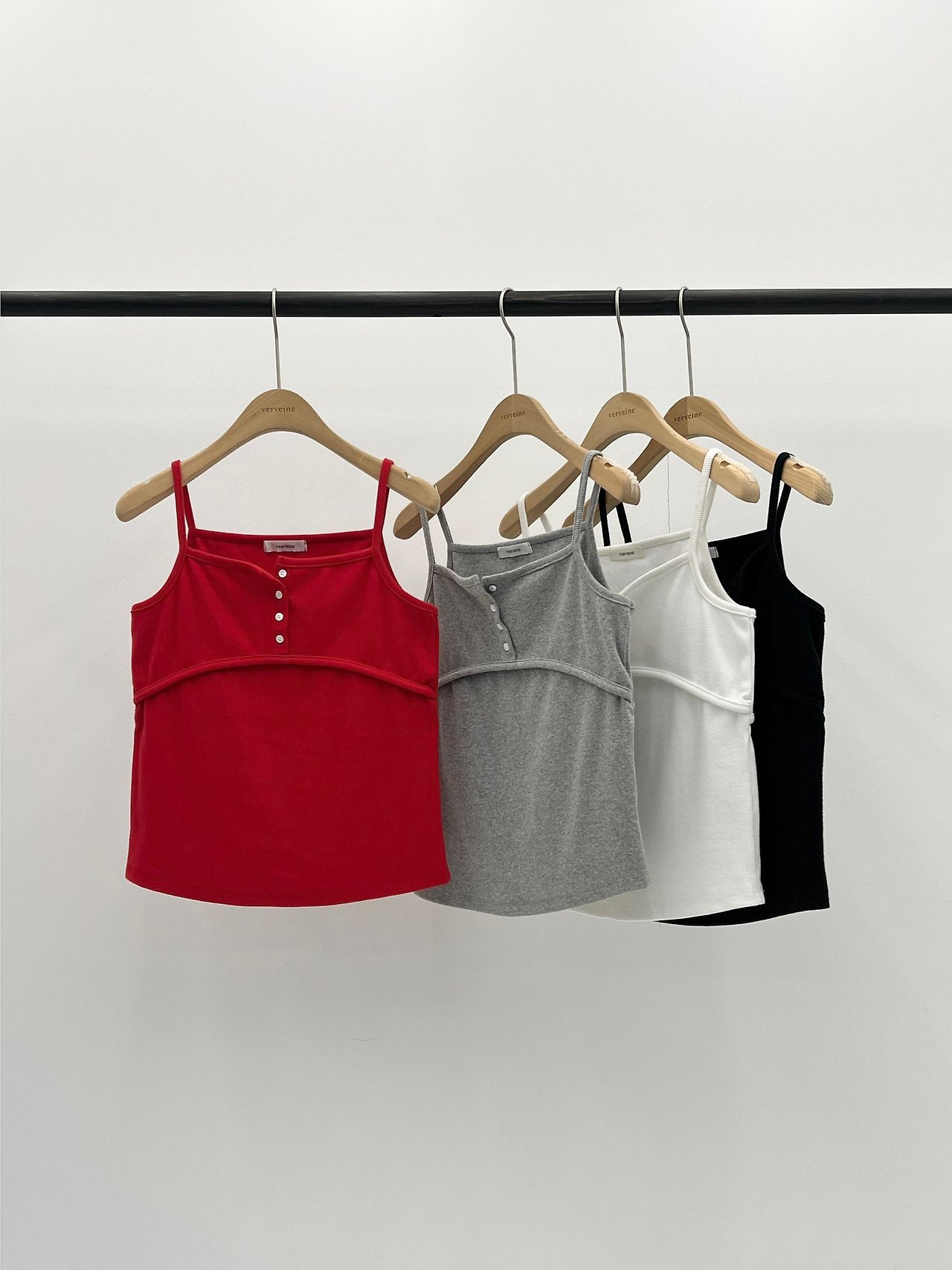 Nive henley strap sleeveless-4col