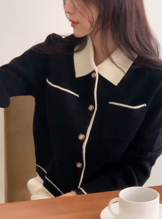 Letter cardigan-3col