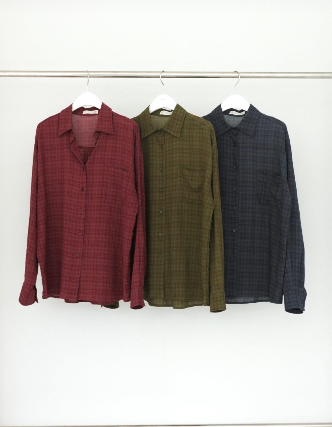 deondo plaid check shirt-3col
