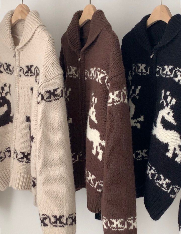 Nordic cardigan-3col