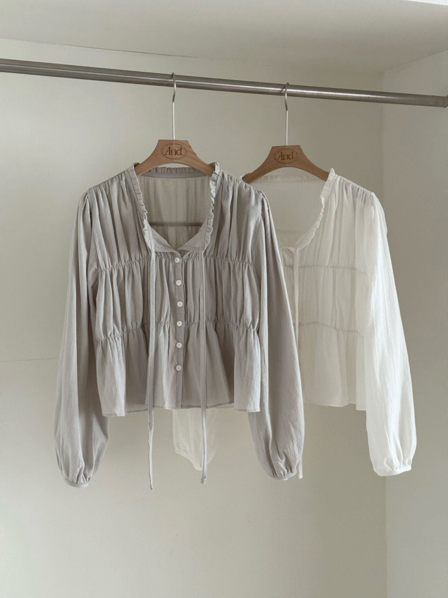 sorbet frill blouse-2col