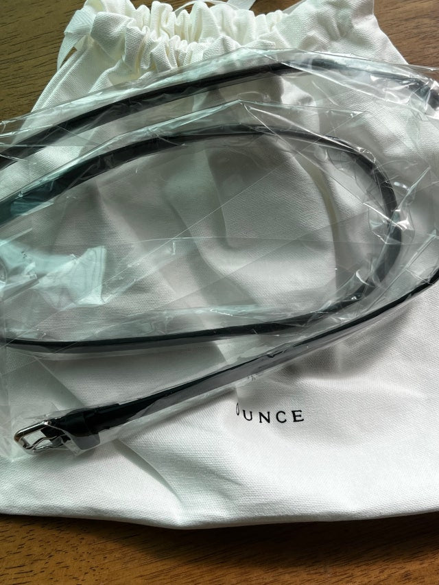 black即納 Ounce claire slim leather belt-2col