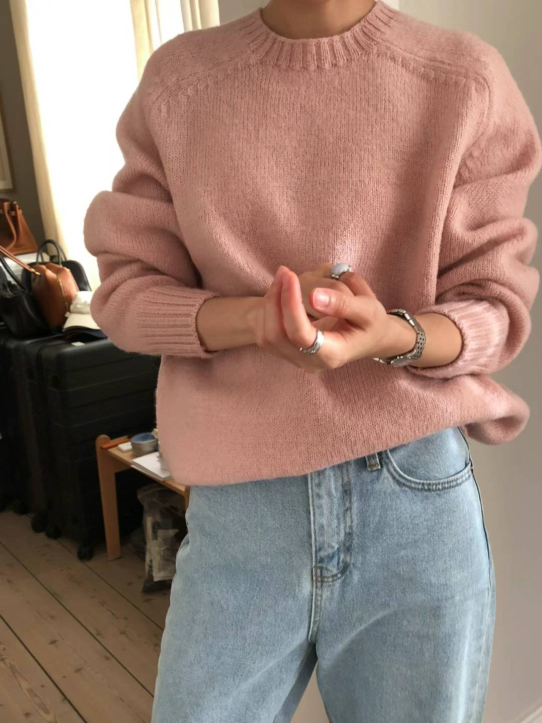 Ounce rosy brush shagidog knit-3col