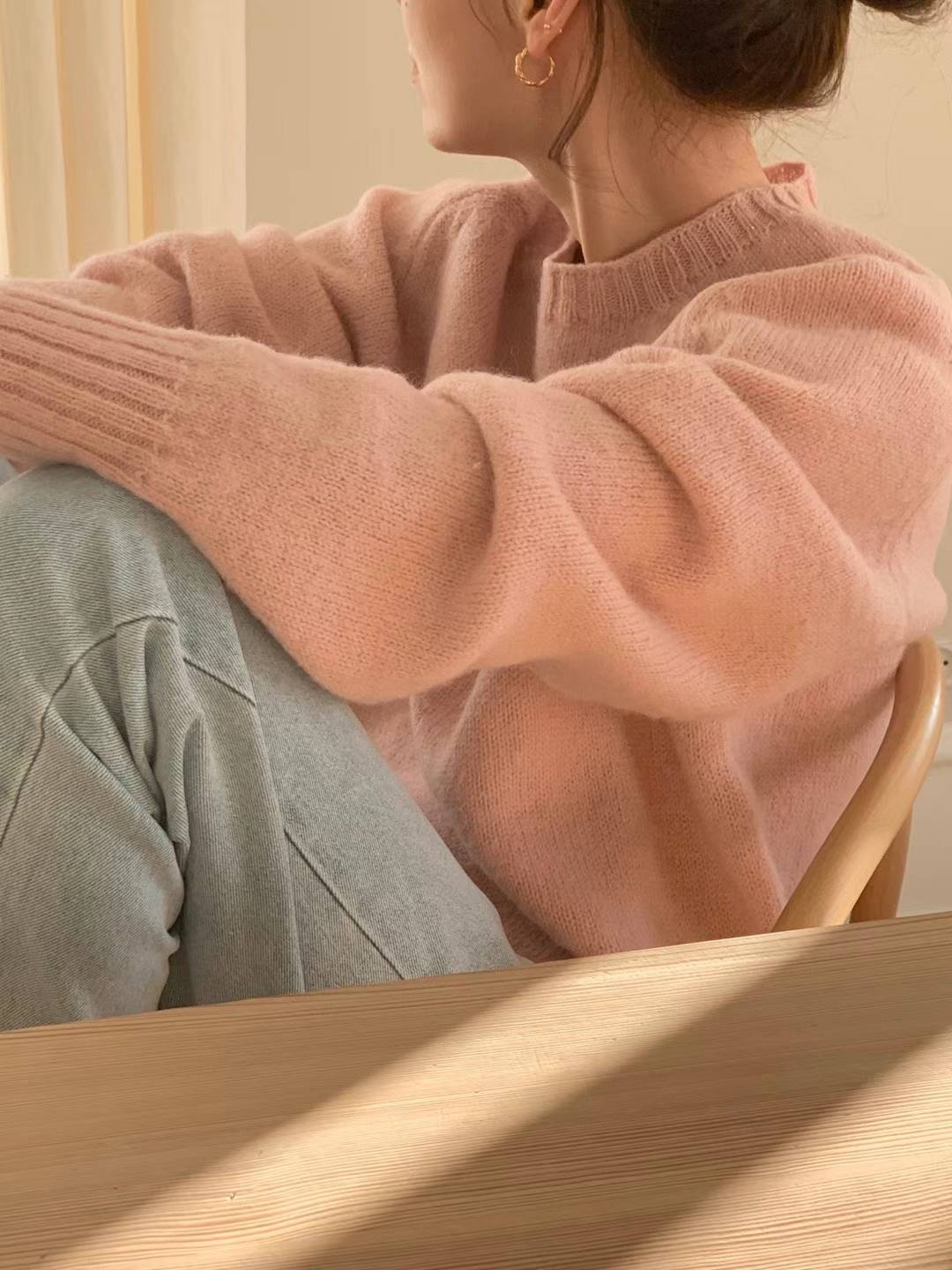 Ounce rosy brush shagidog knit-3col