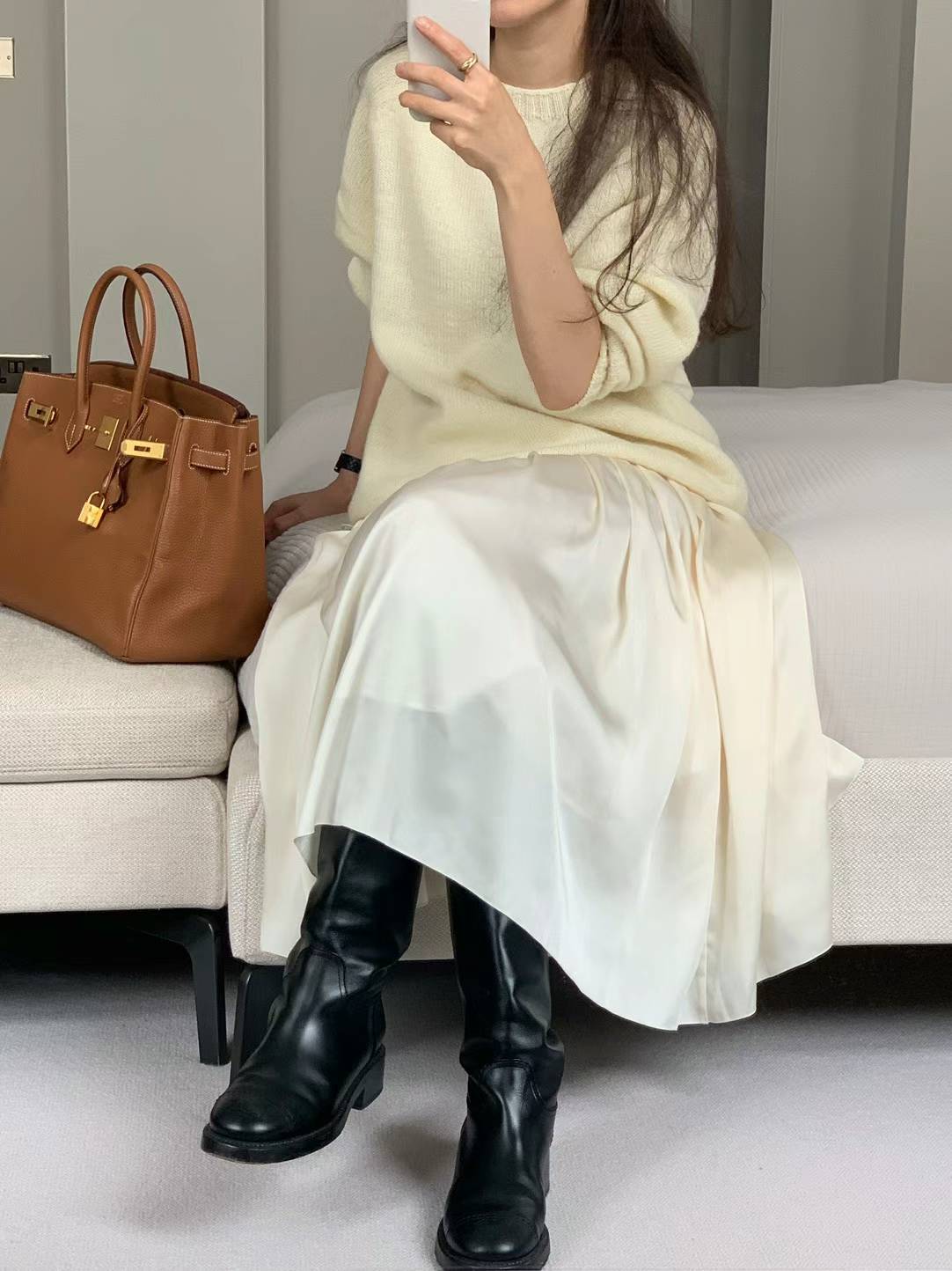 Ounce rosy brush shagidog knit-3col