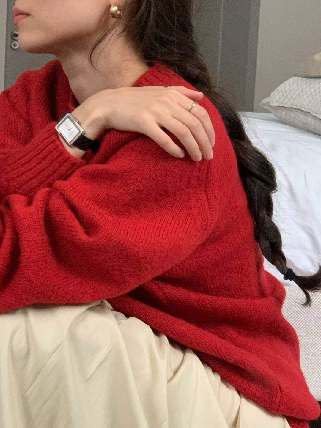 Ounce rosy brush shagidog knit-3col