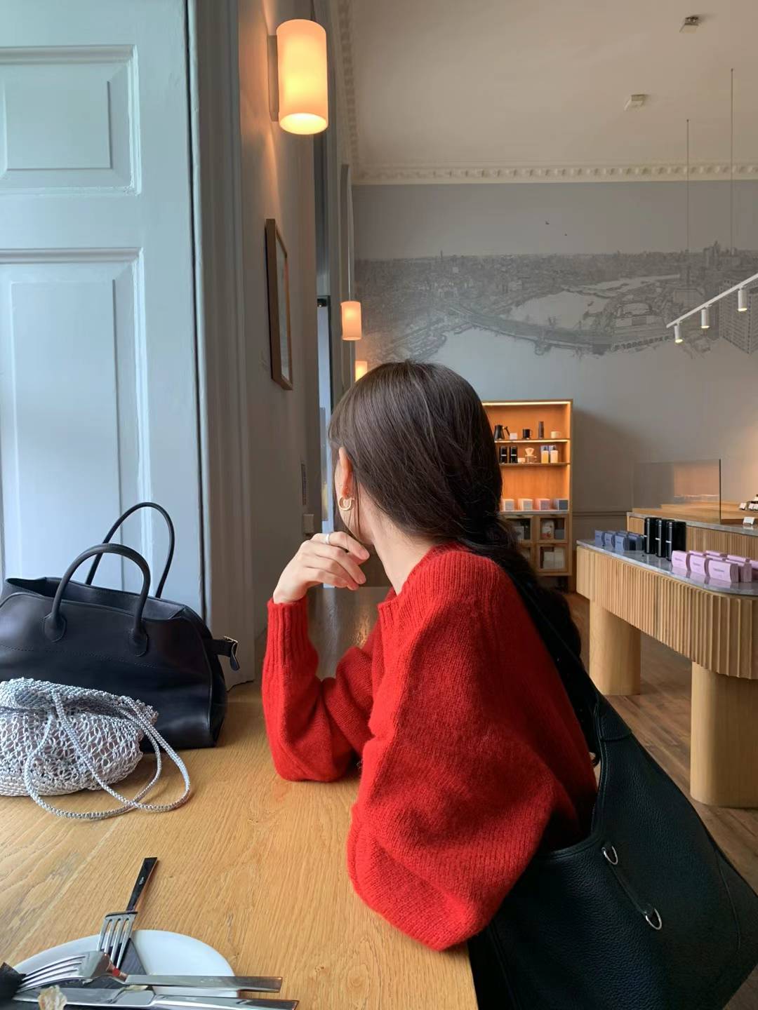 Ounce rosy brush shagidog knit-3col