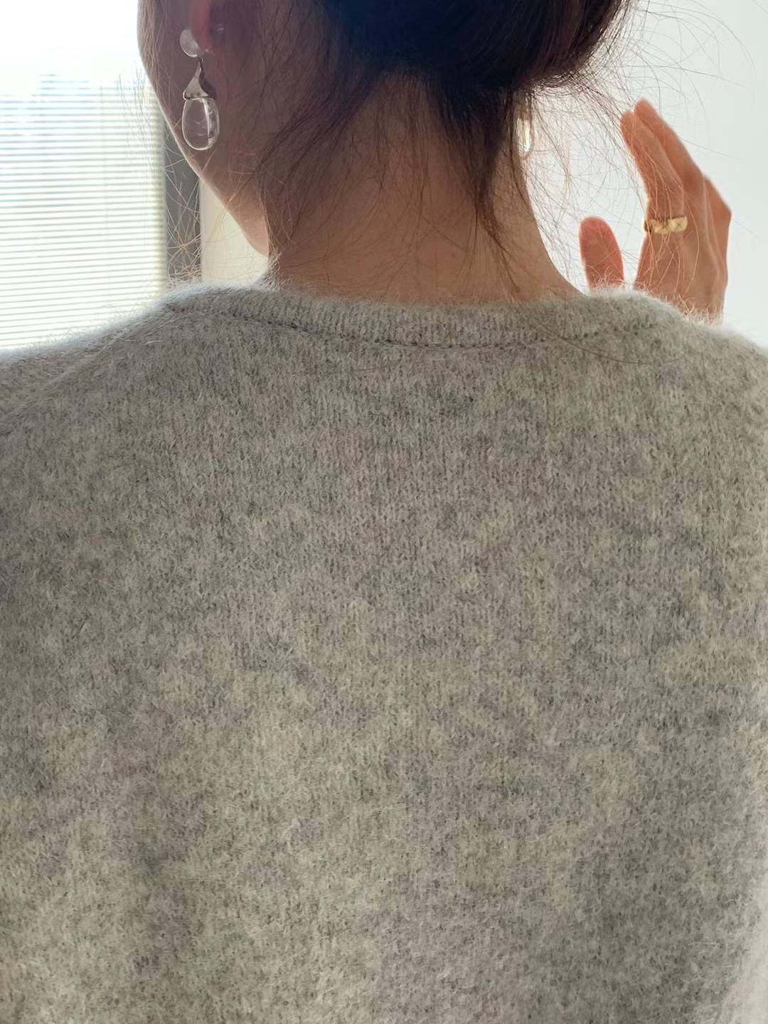 Ounce Lauren alpaca gold cardigan-2col