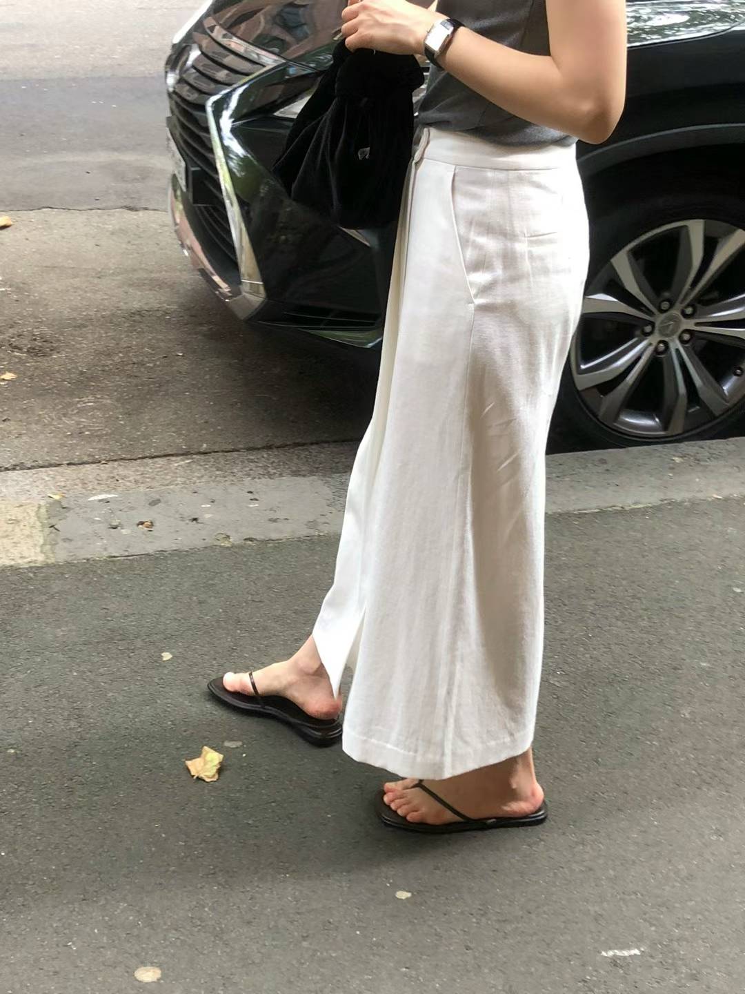 Ounce two-tuck wrap skirt-2col