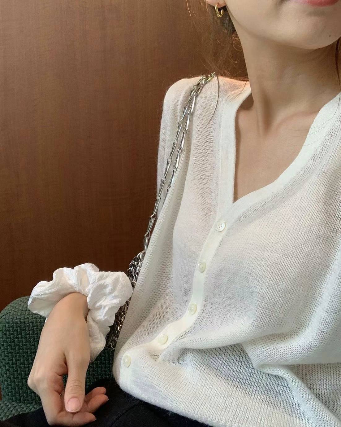 Ounce mohair soft cardigan-2col