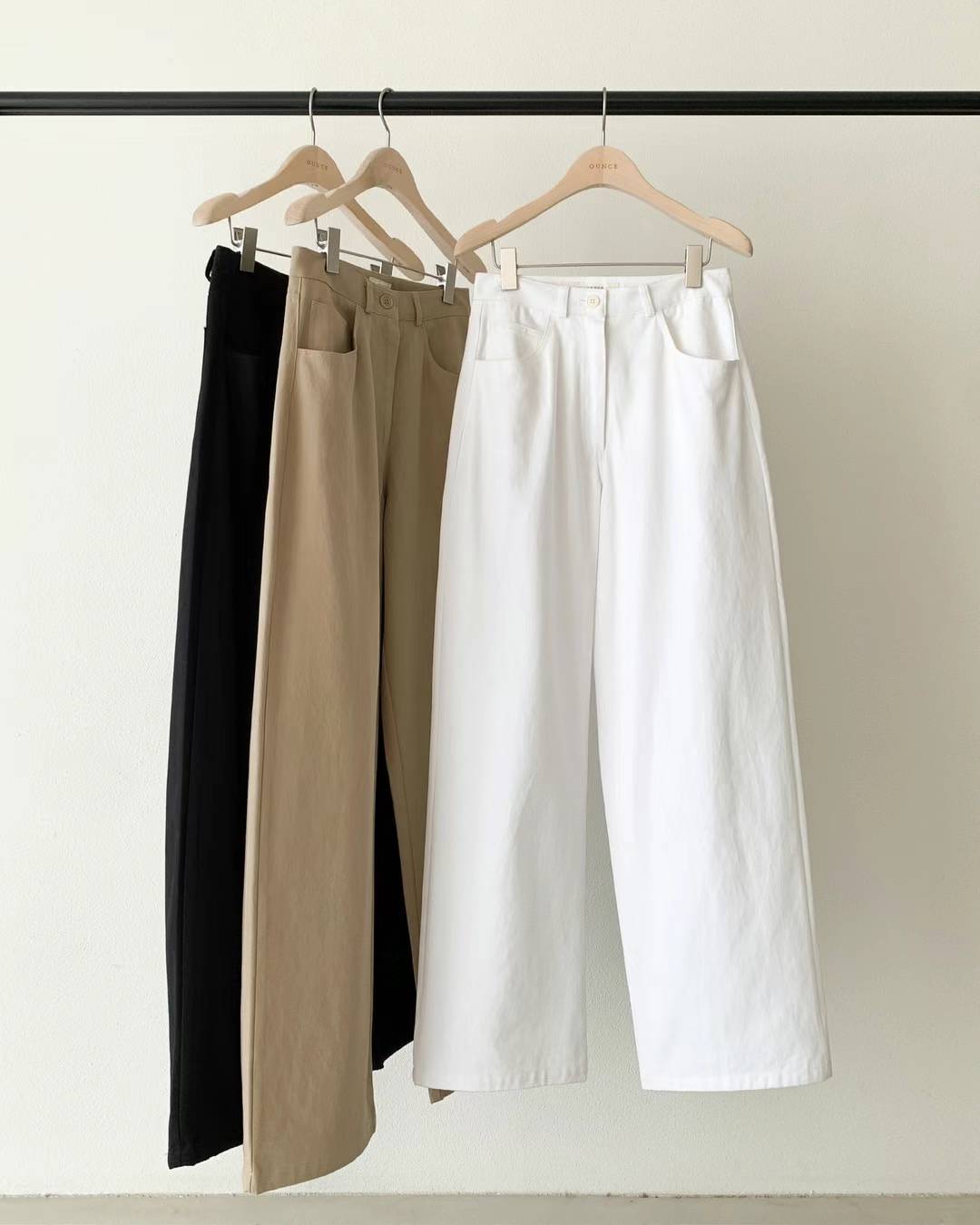 Ounce natural wide cotton pants-3col