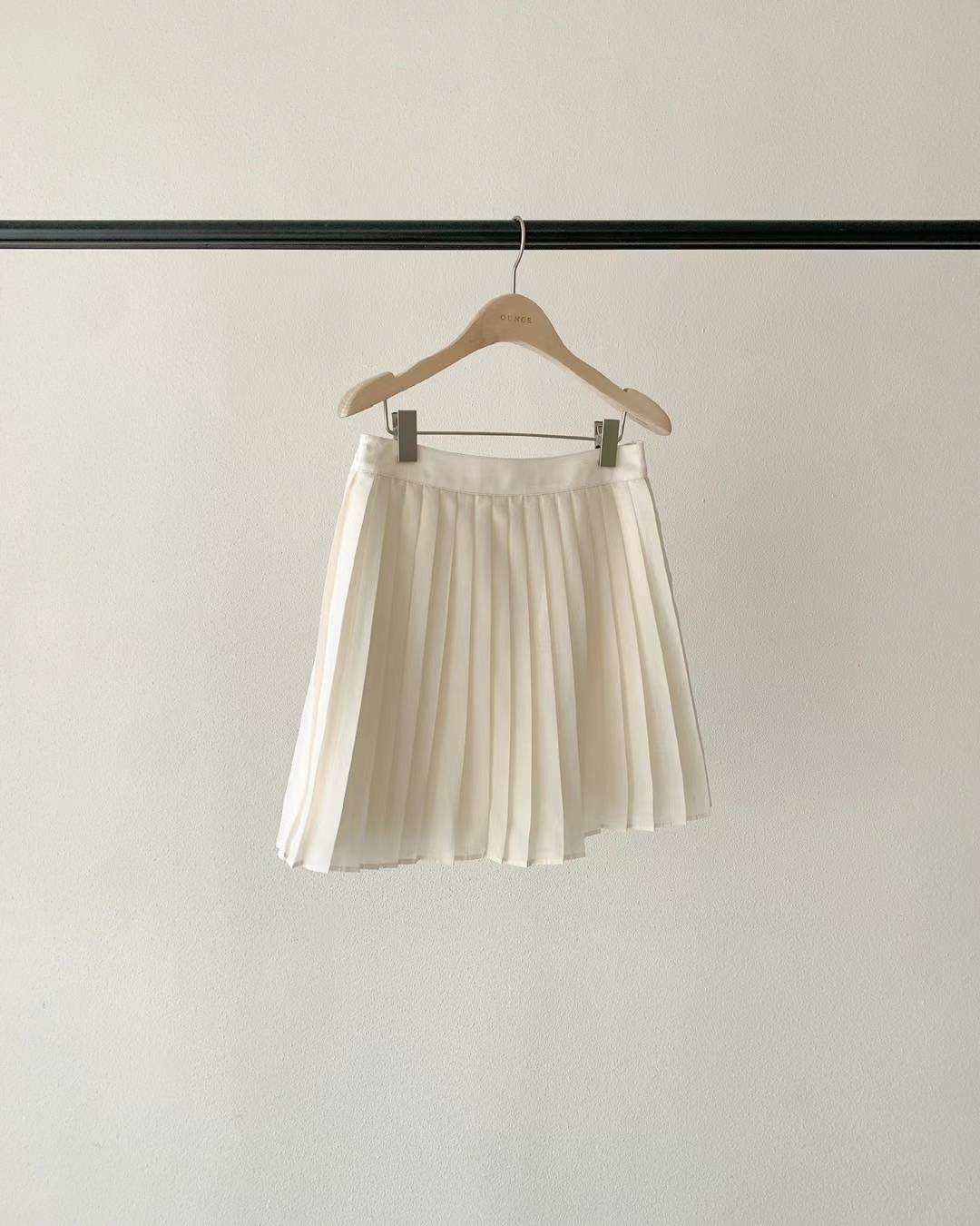 Ounce sheer mini pleats skirt