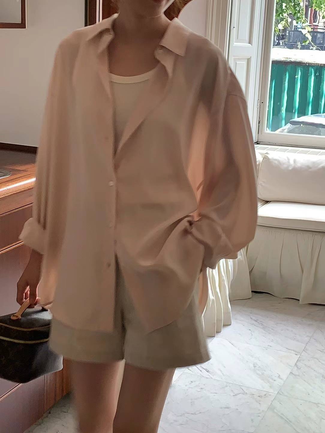 Ounce silky boxy shirt