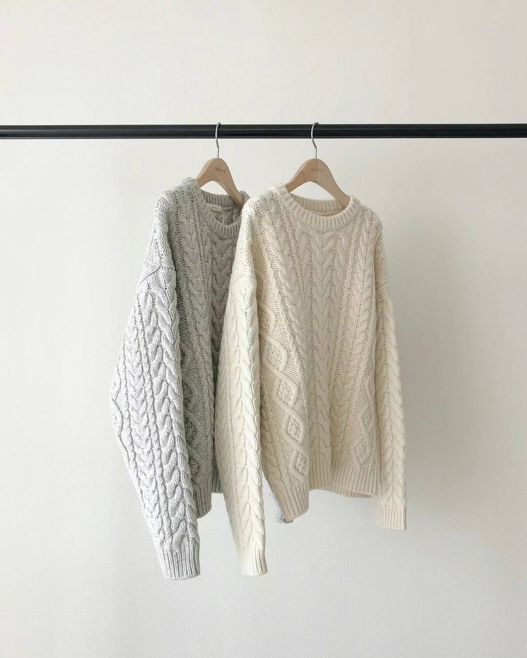 Ounce low cable knit-2col