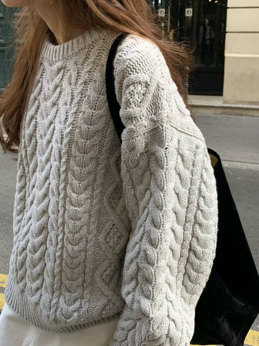 Ounce low cable knit-2col