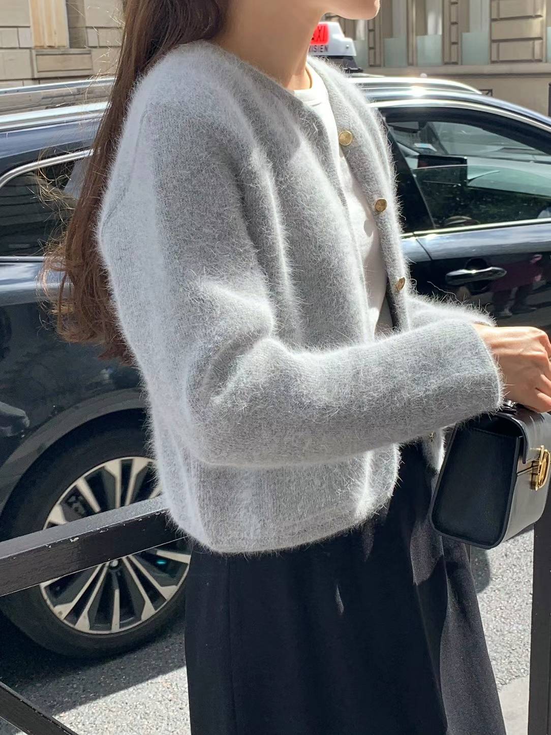 Ounce angora tweed jacket-3col