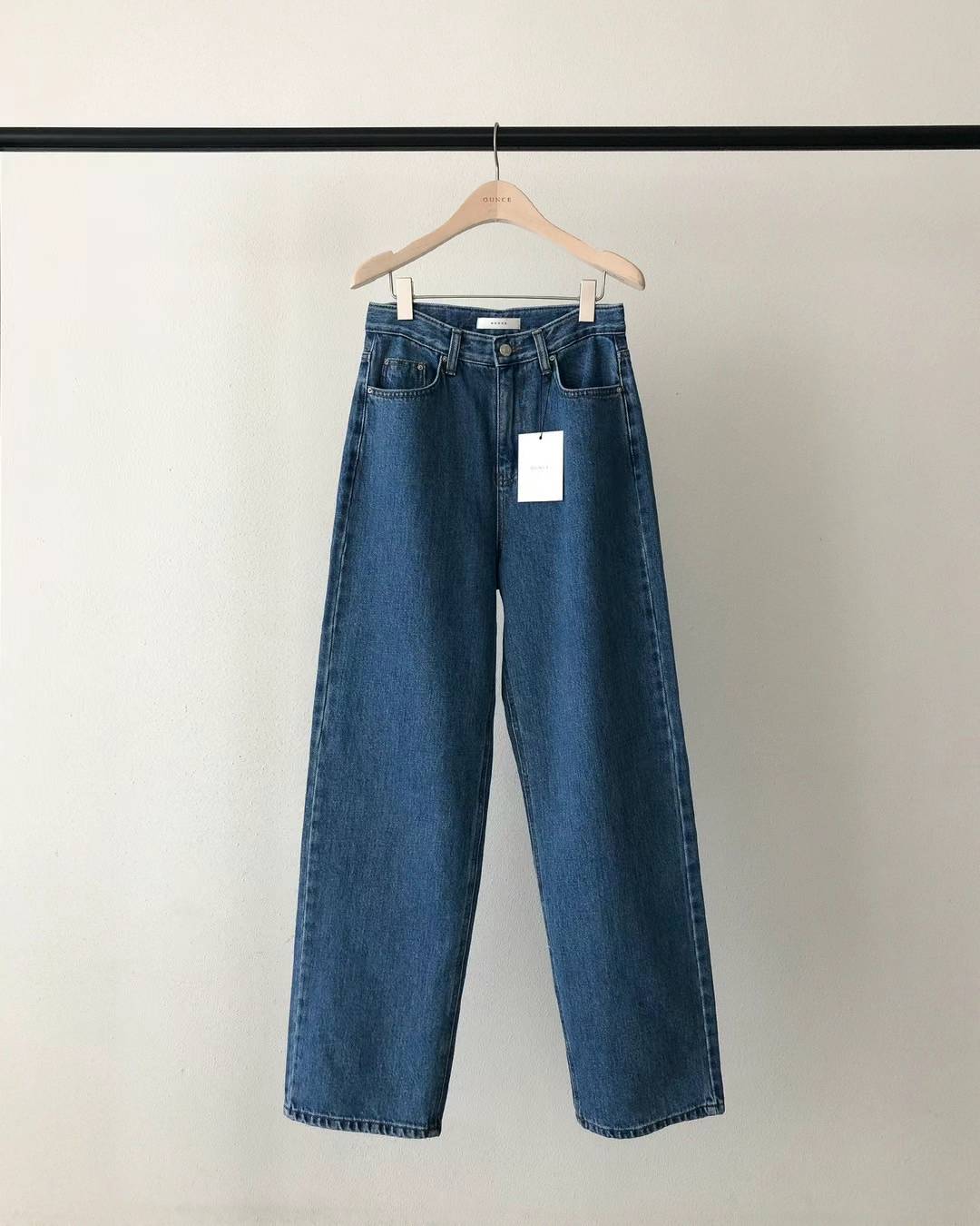 Ounce wide deep blue denim