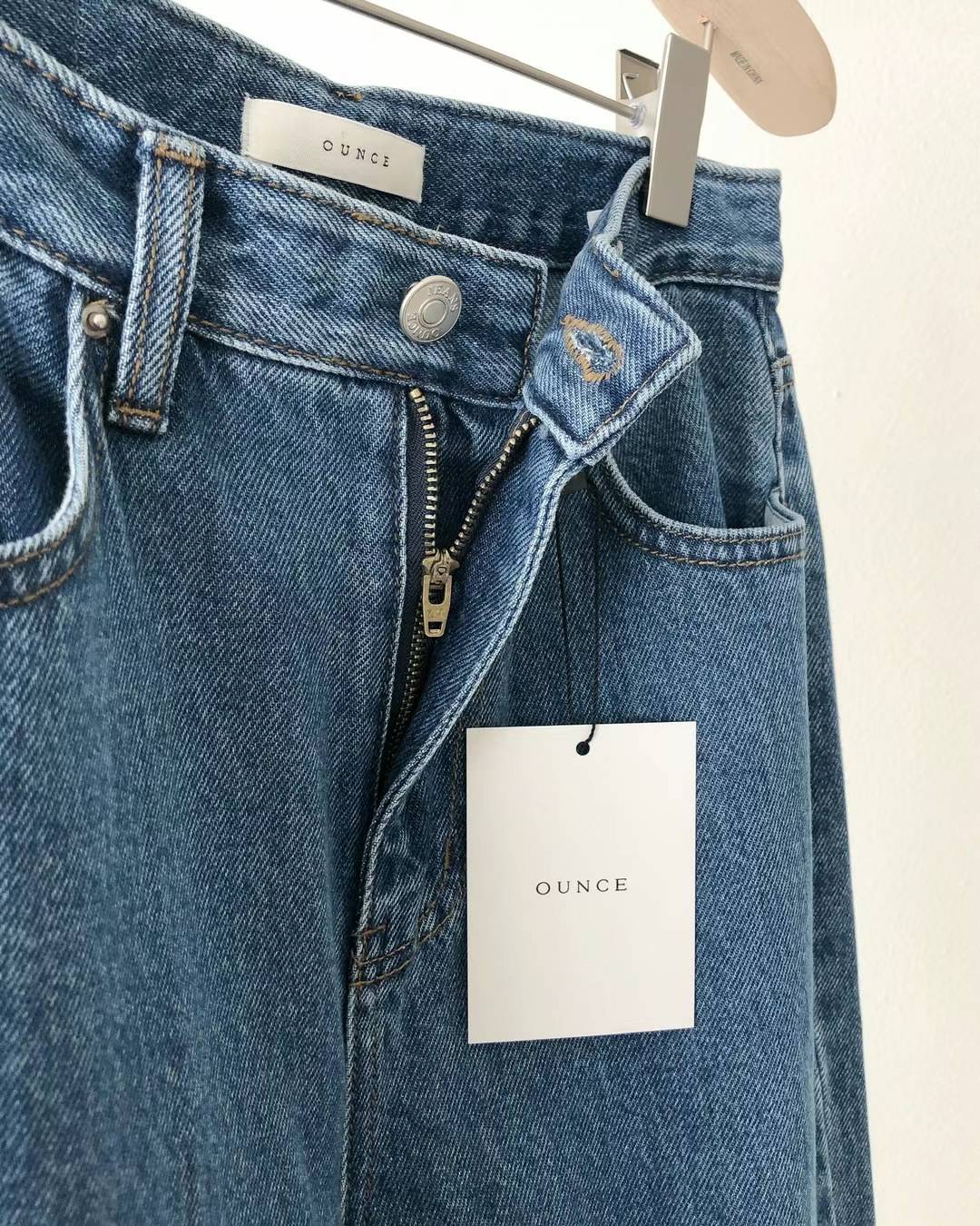 Ounce wide deep blue denim