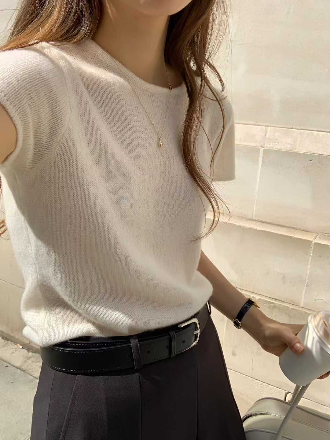 Ounce cash sheer knit-2col