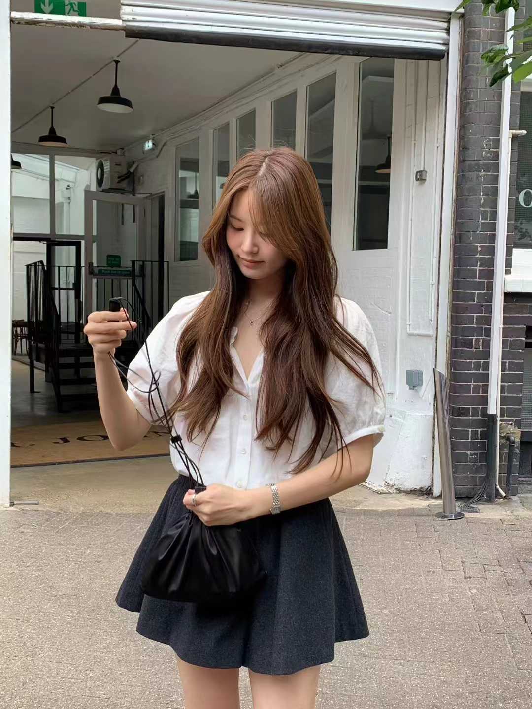 Ounce satin leather bag