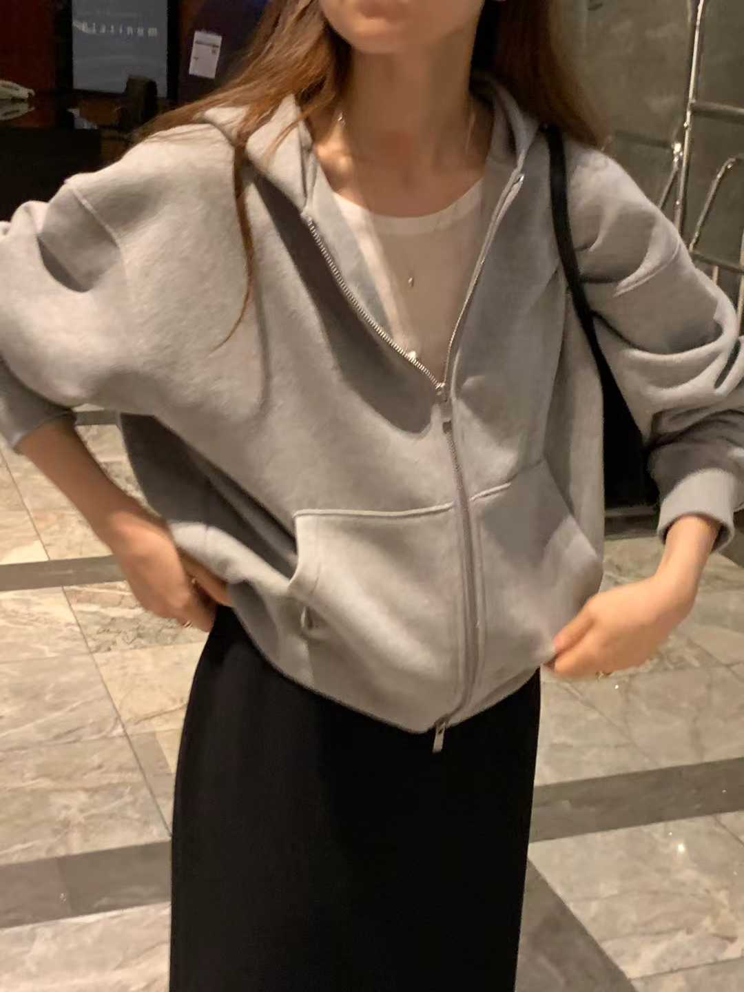 Ounce basic hood zip up-2col