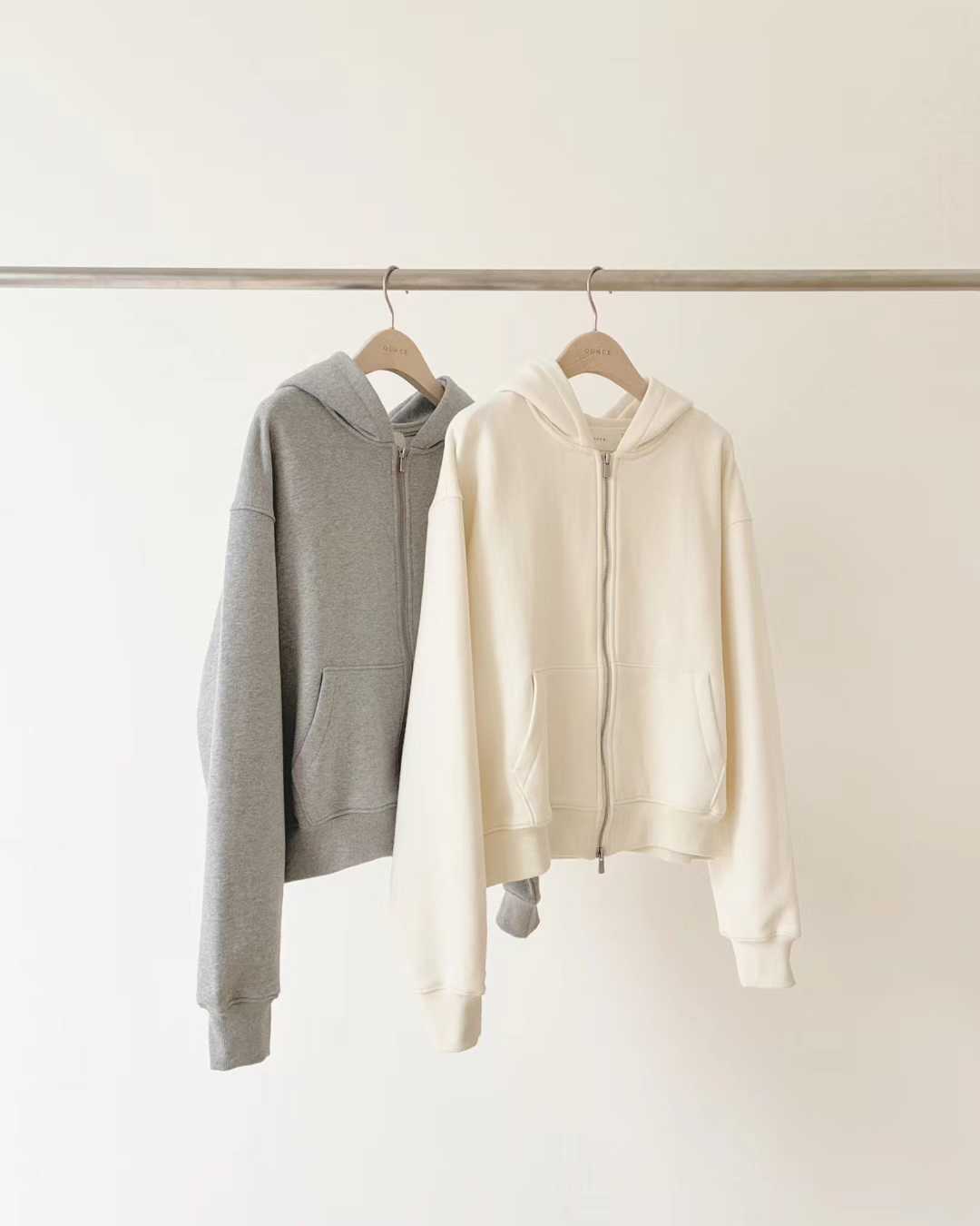 Ounce basic hood zip up-2col
