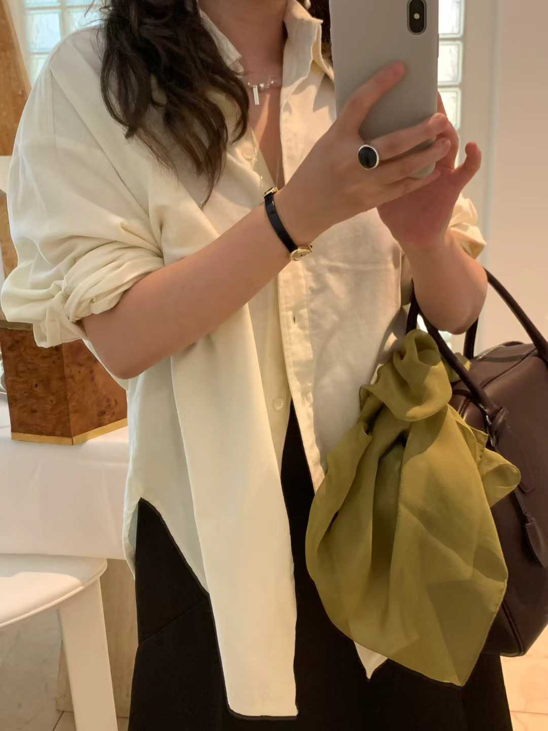 Ounce corduroy boxy shirt-2col