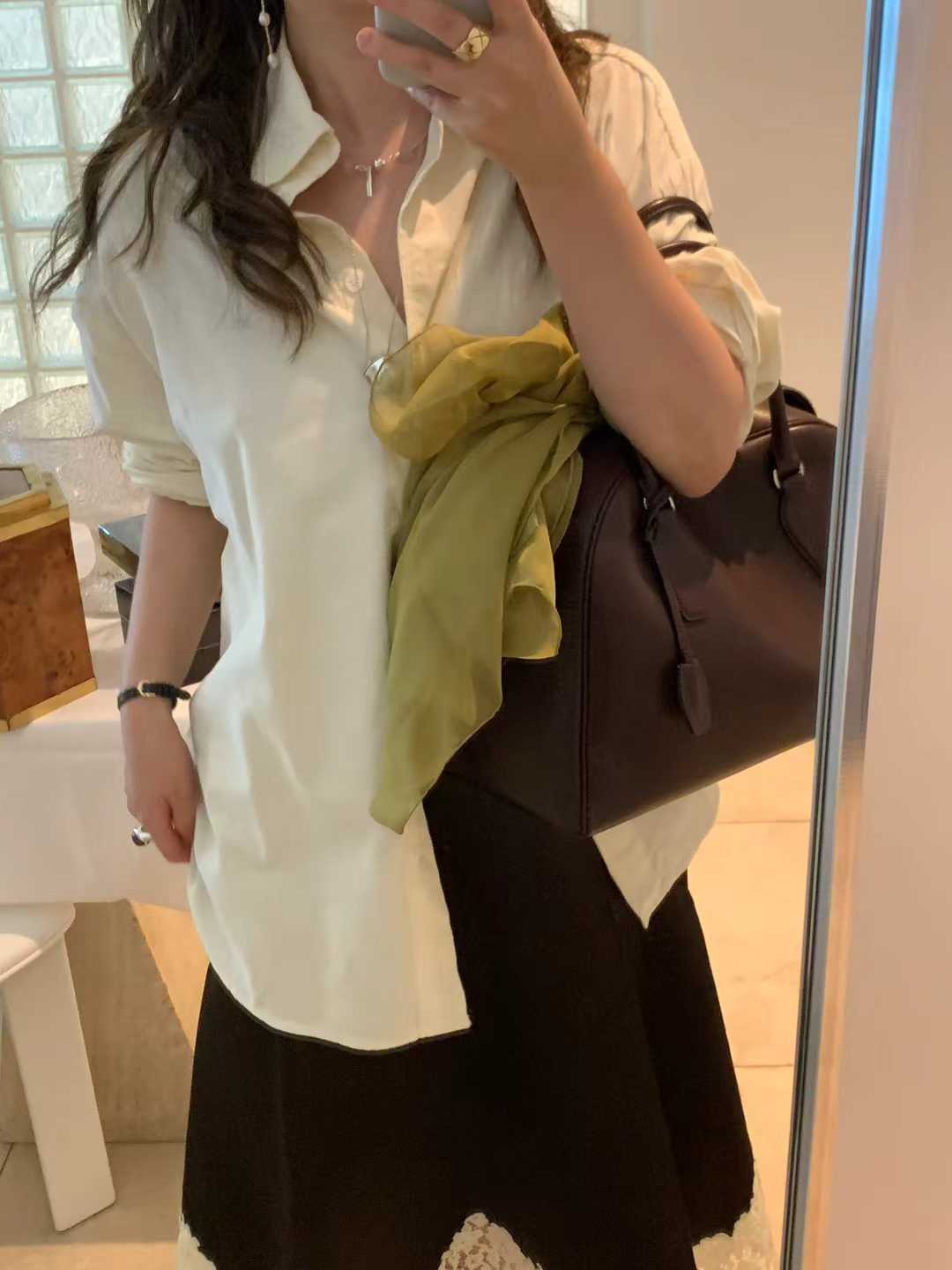 Ounce corduroy boxy shirt-2col