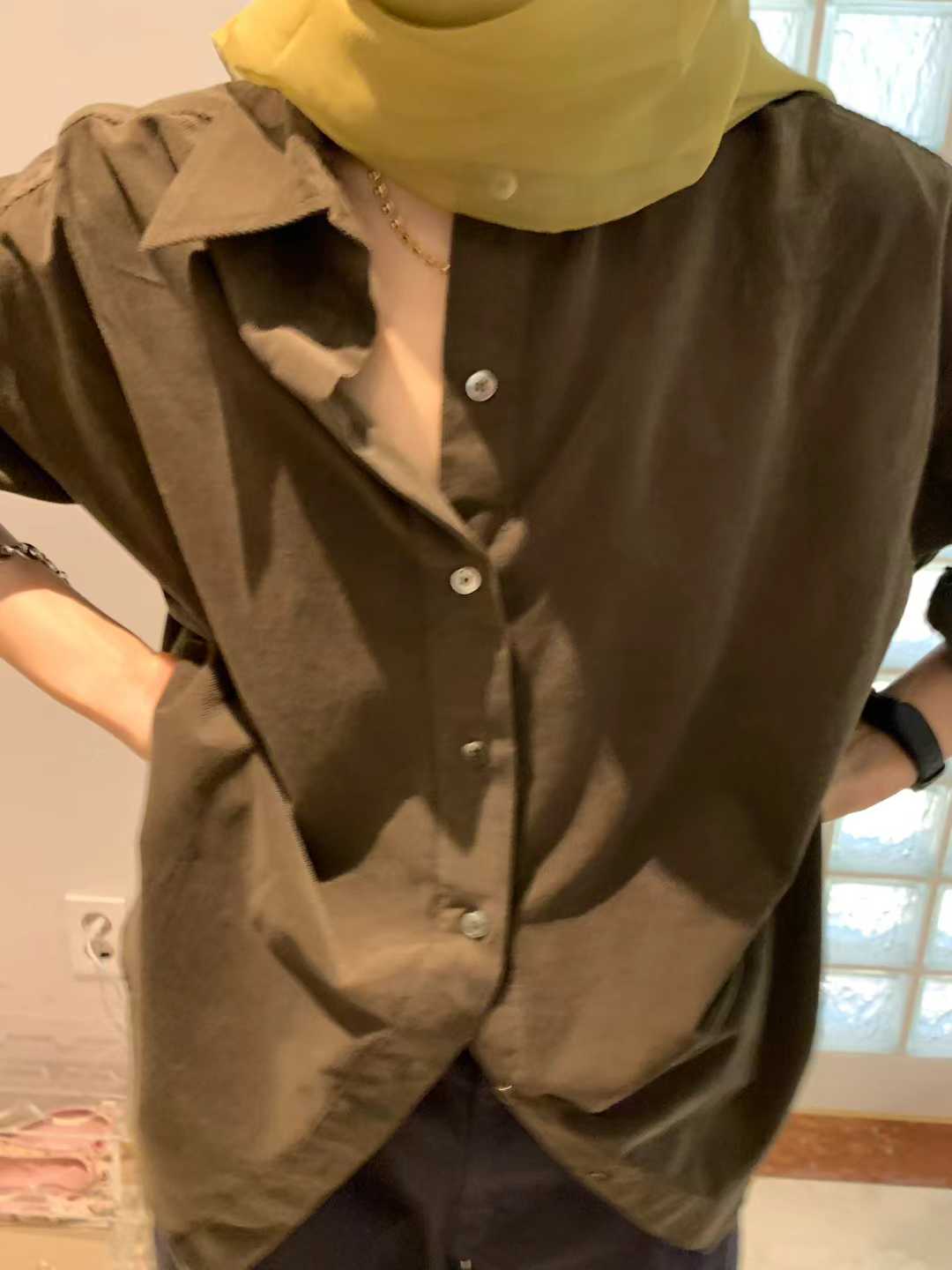 Ounce corduroy boxy shirt-2col