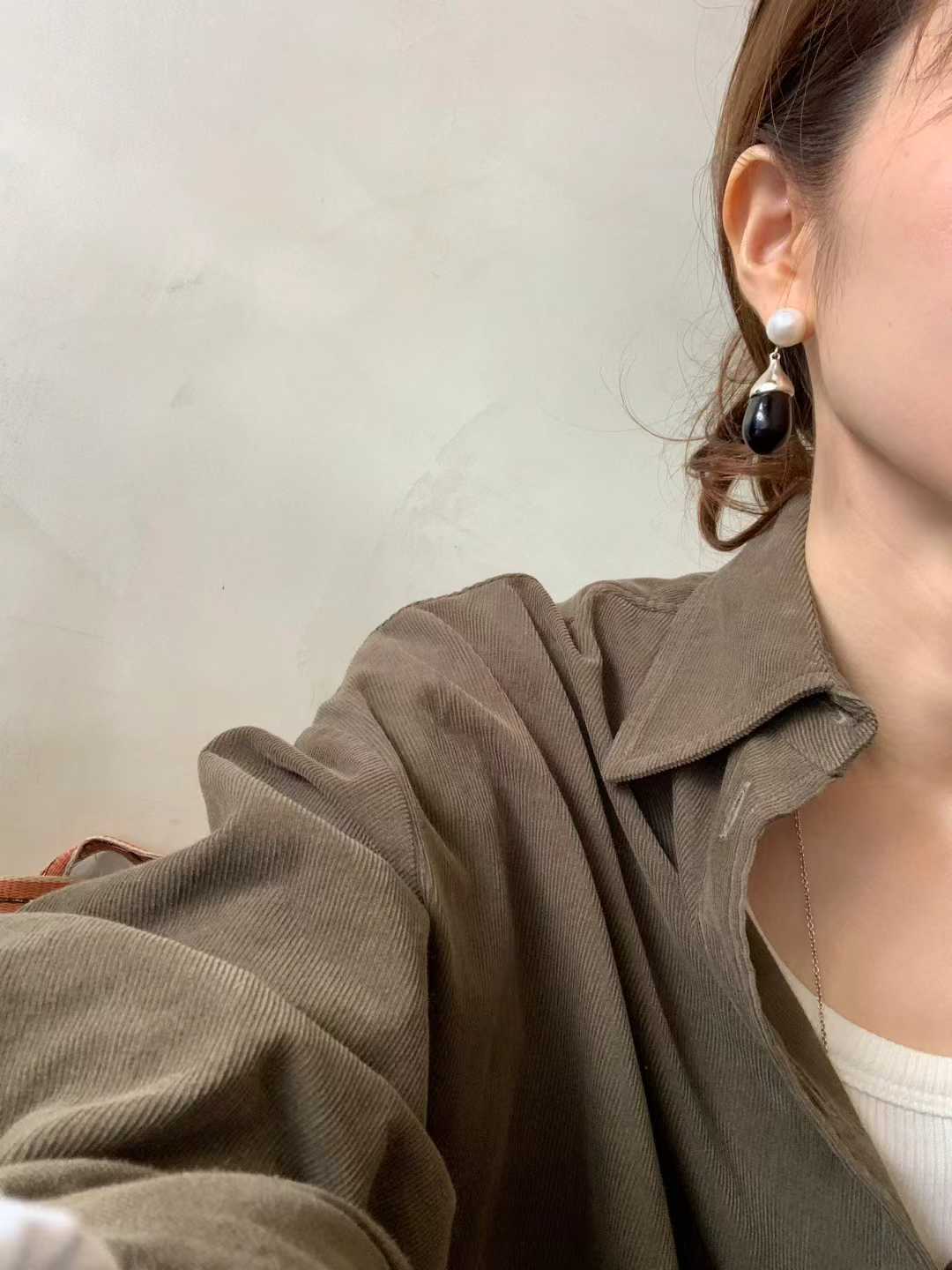 Ounce corduroy boxy shirt-2col