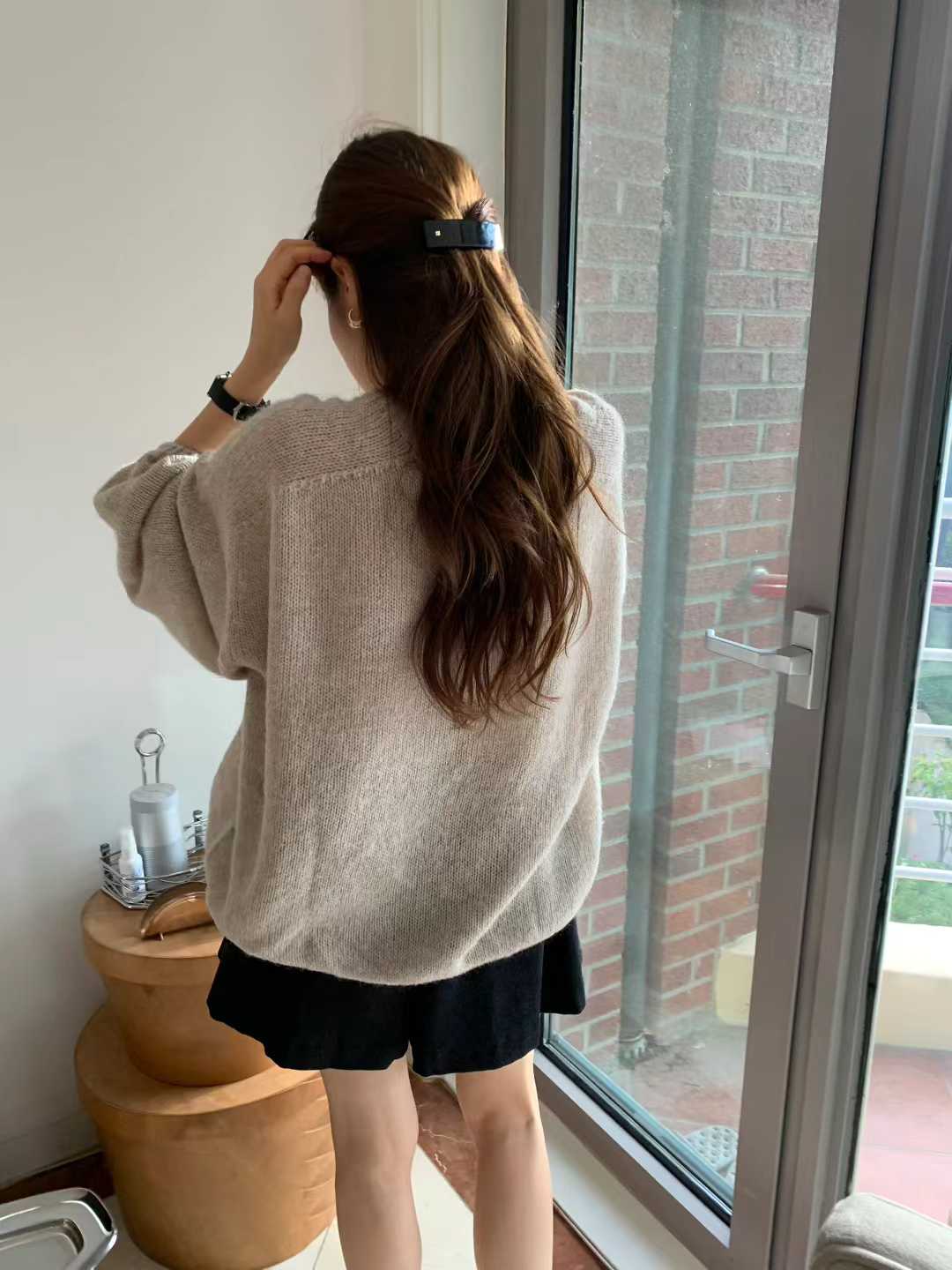 Ounce balloon mohair knit-2col