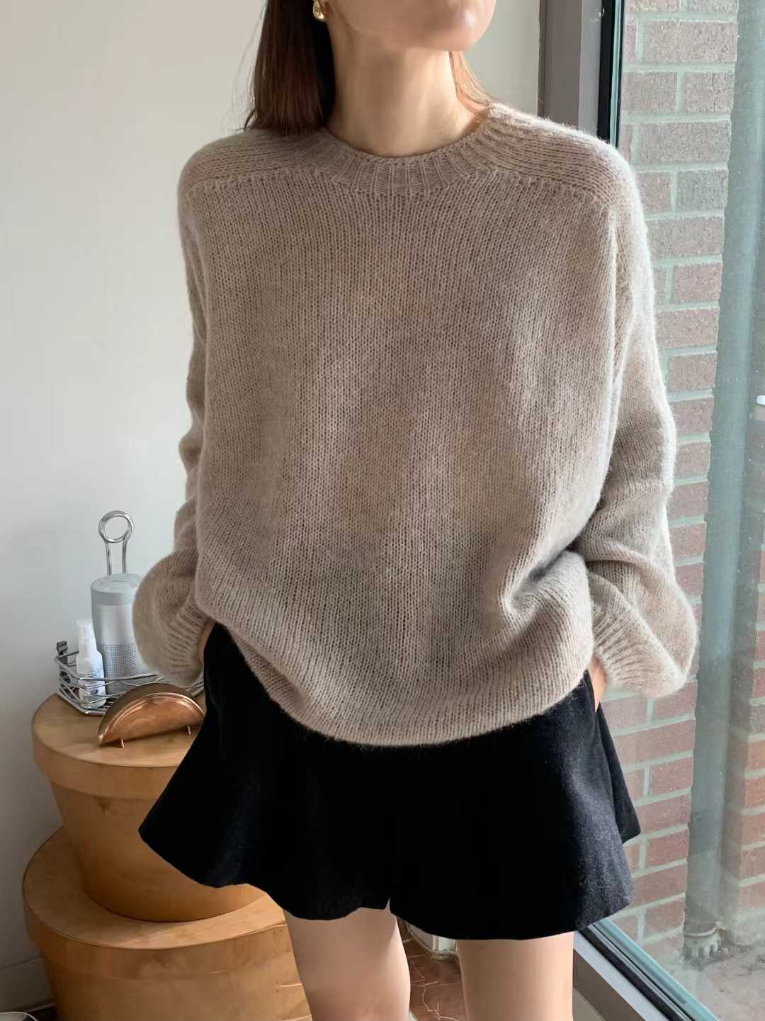 Ounce balloon mohair knit-2col