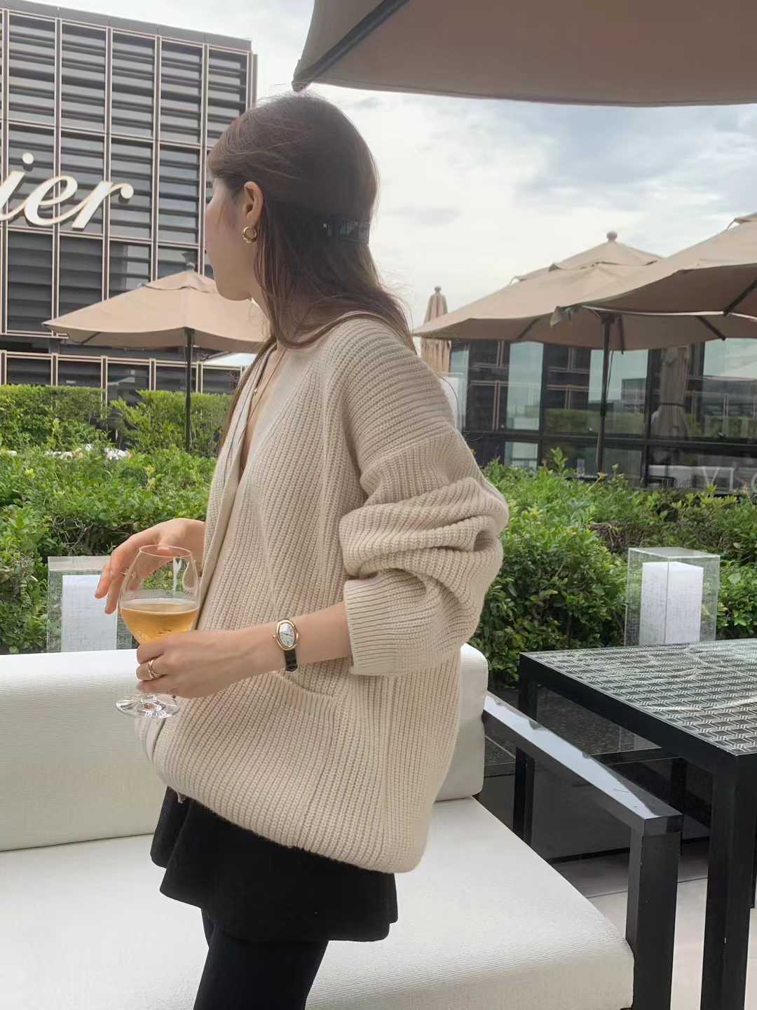Ounce loose hachi cardigan-2col