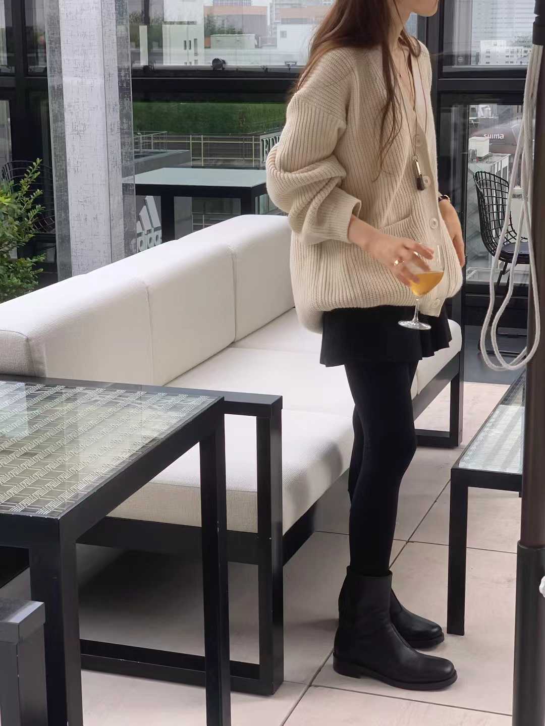 Ounce loose hachi cardigan-2col