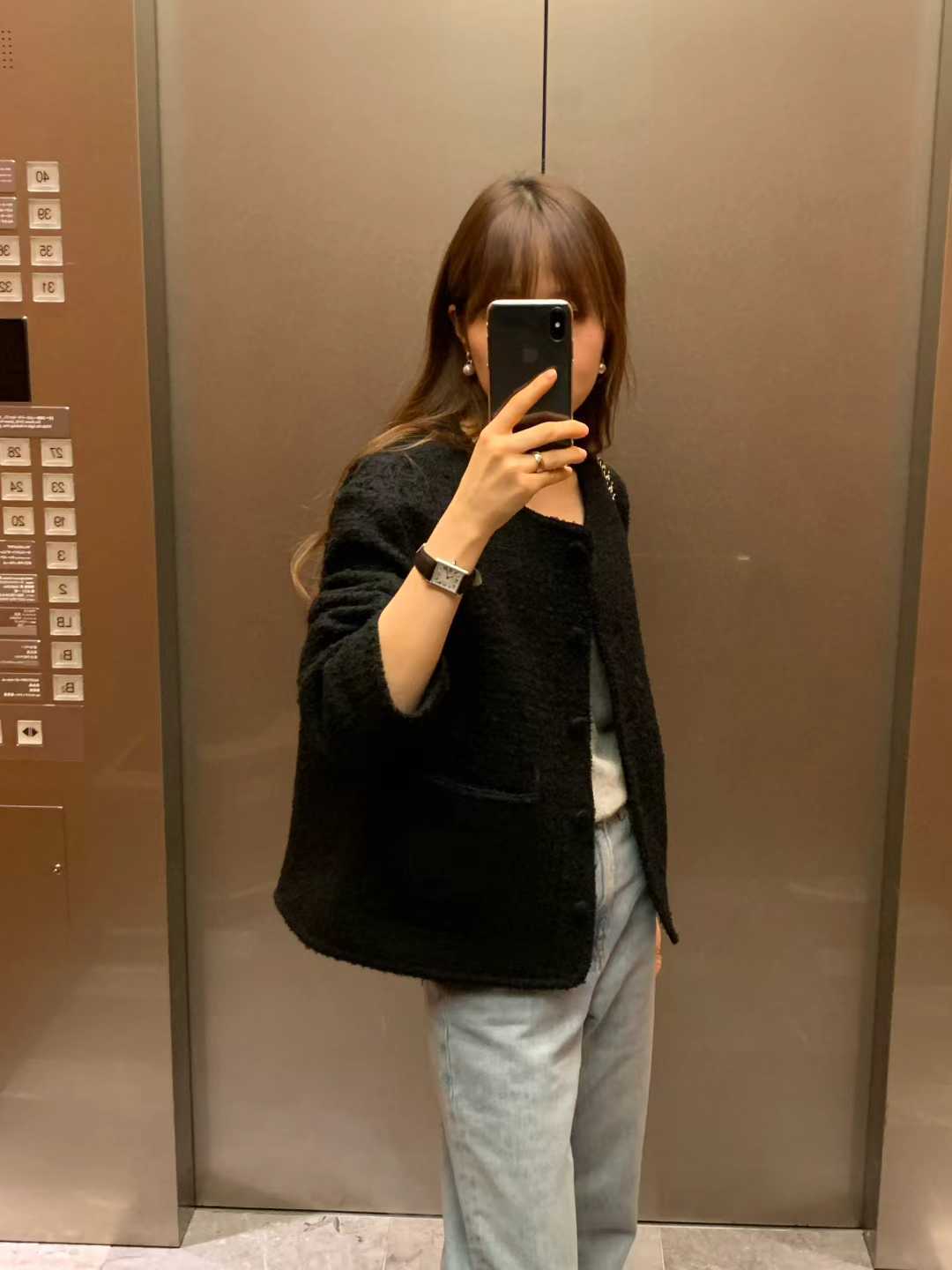 Ounce pose tweed jacket-2col