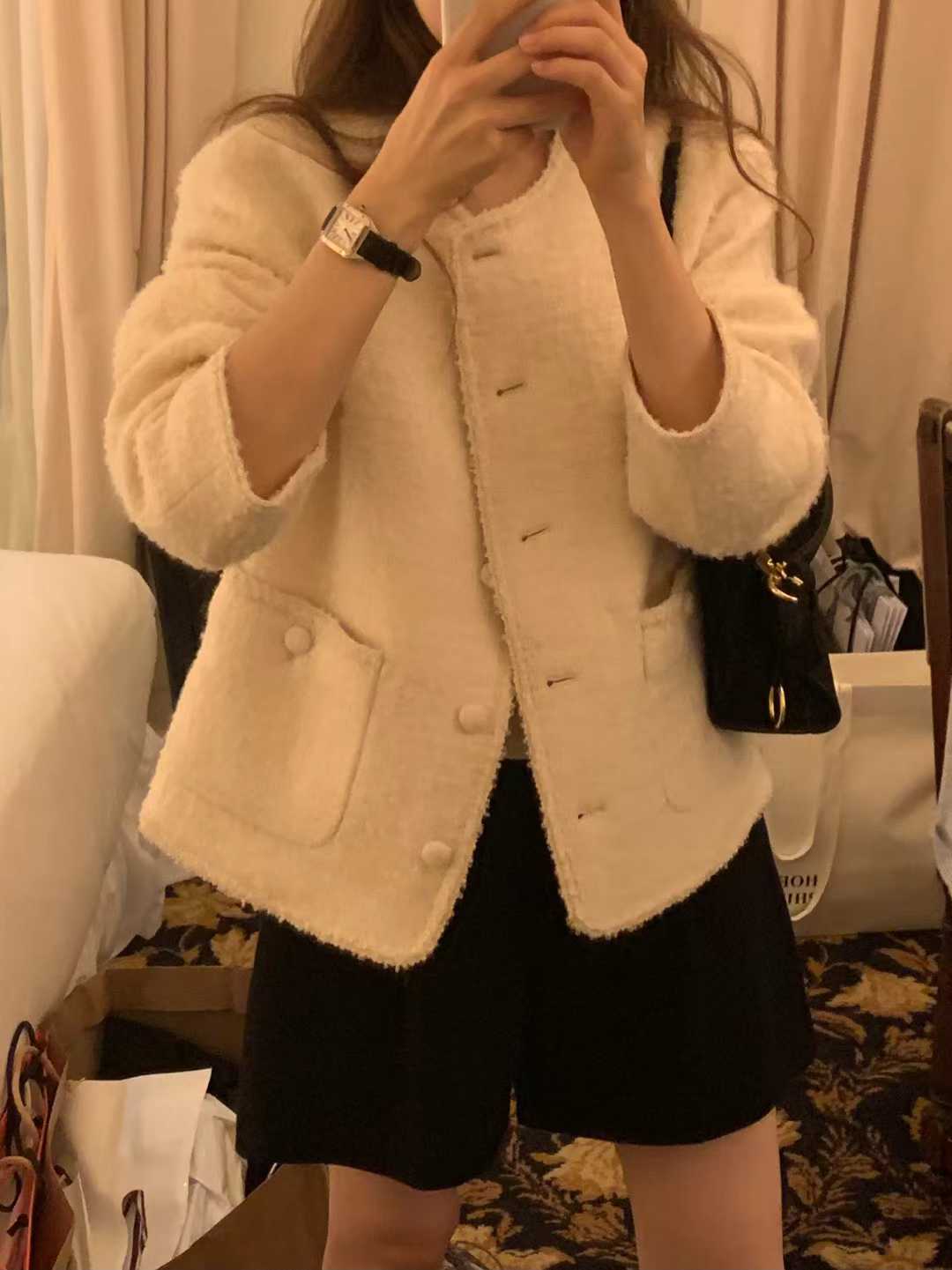 Ounce pose tweed jacket-2col