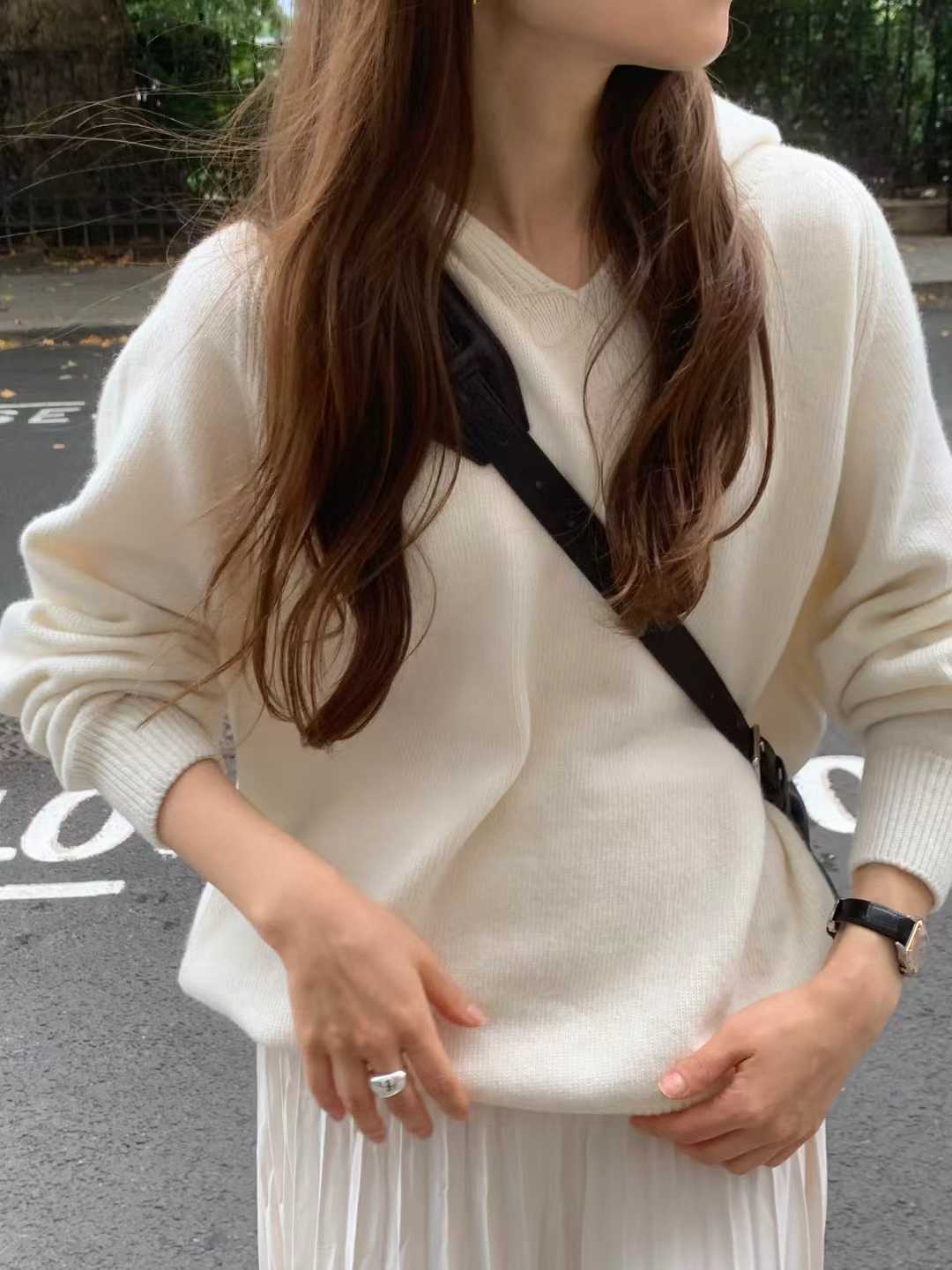 Ounce base wholega hood knit-2col