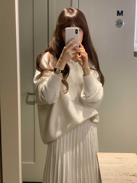 Ounce base wholega hood knit-2col