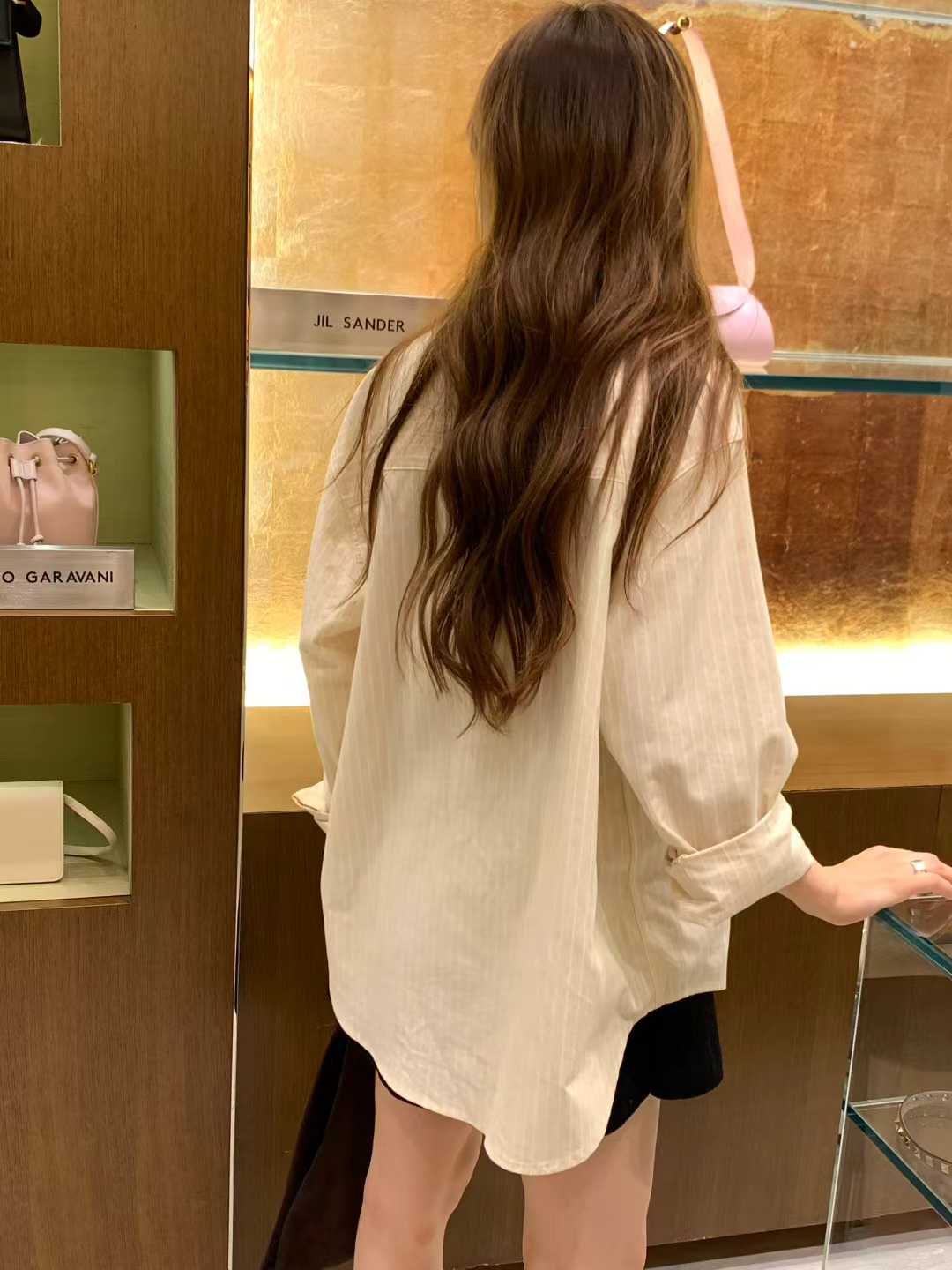 Ounce bloom oxford stripe shirt-2col