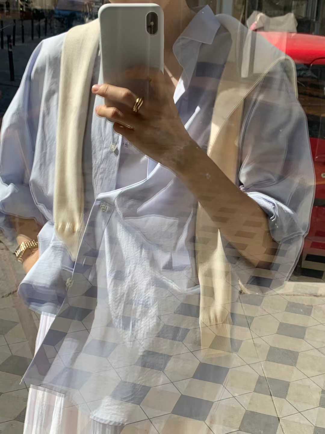 Ounce clean boxy shirt-2col