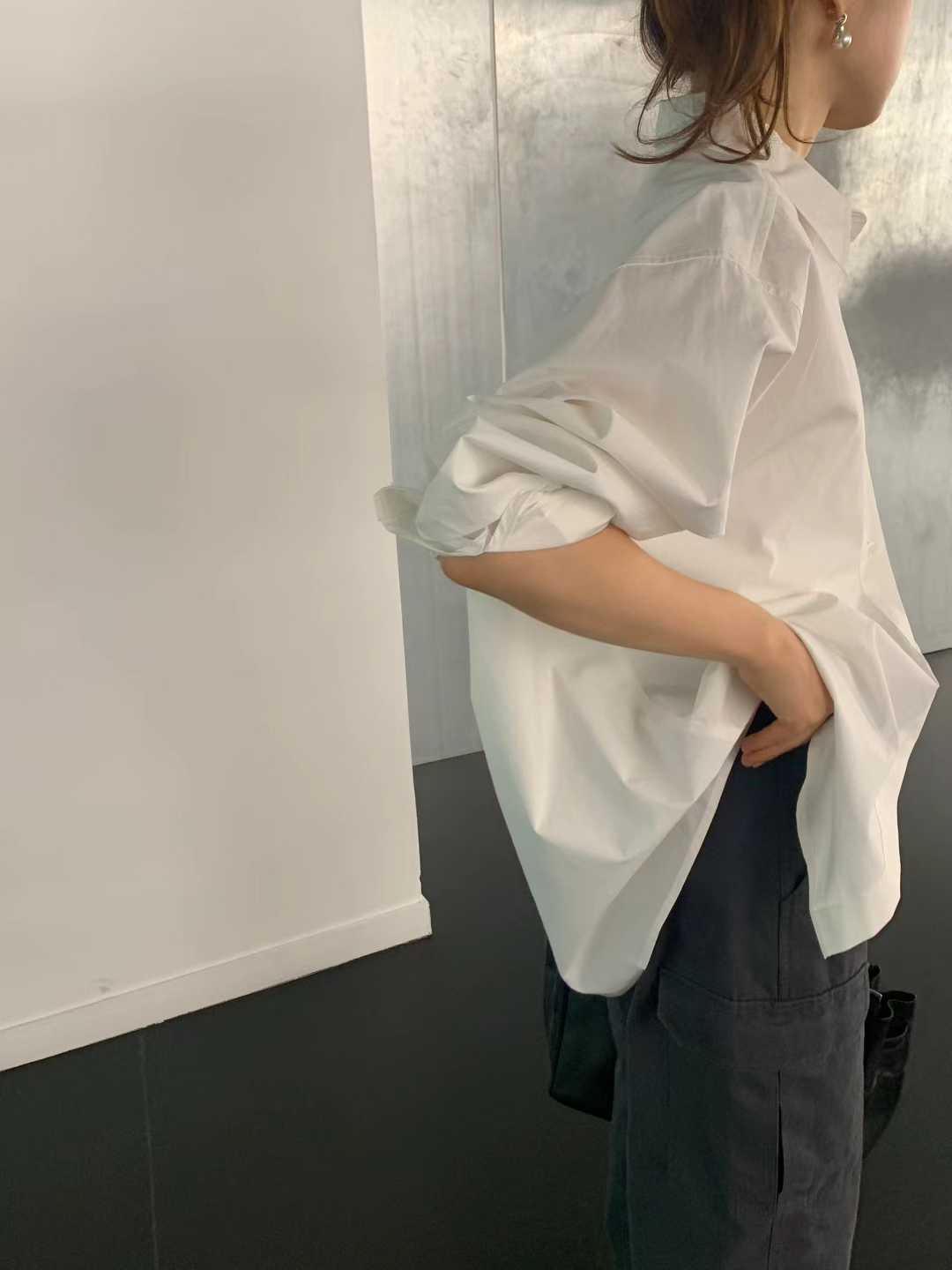 Ounce clean boxy shirt-2col
