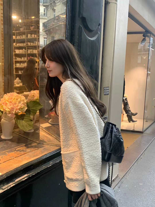 Ounce tweed knit cardigan-2col