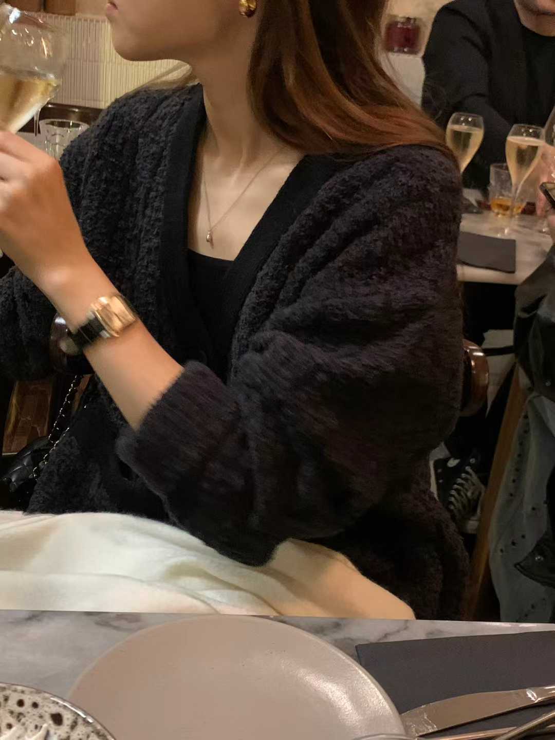 Ounce tweed knit cardigan-2col