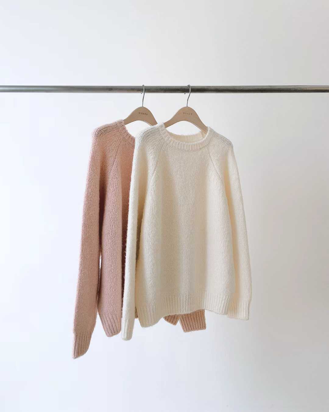 Ounce wool brush knit-2col