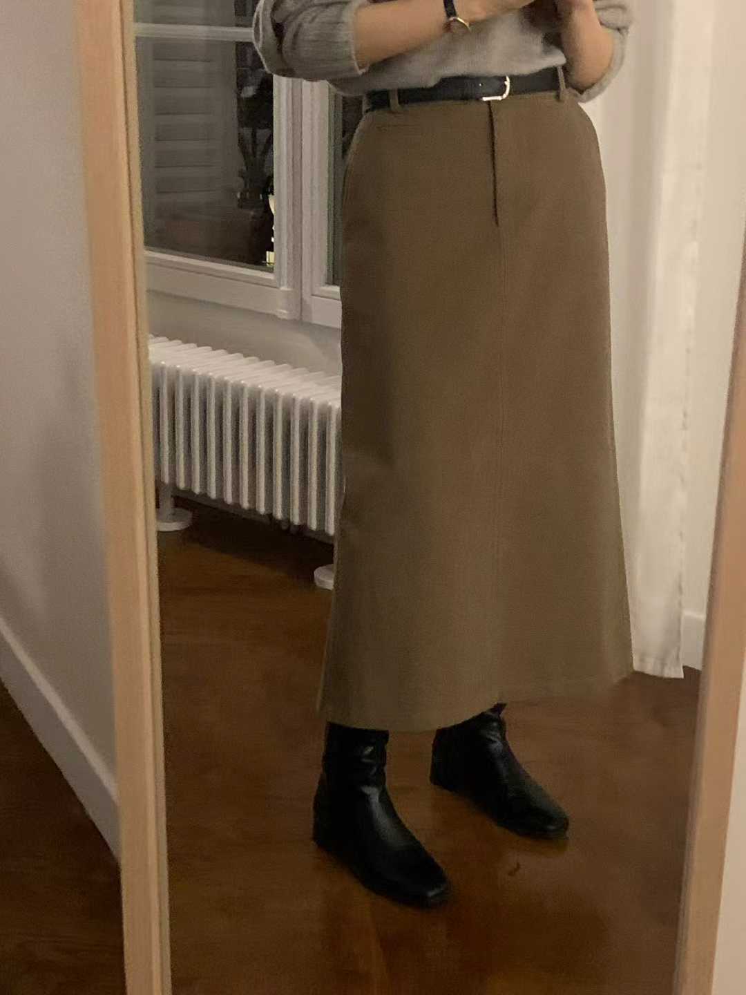 Ounce cotton washing skirt-2col